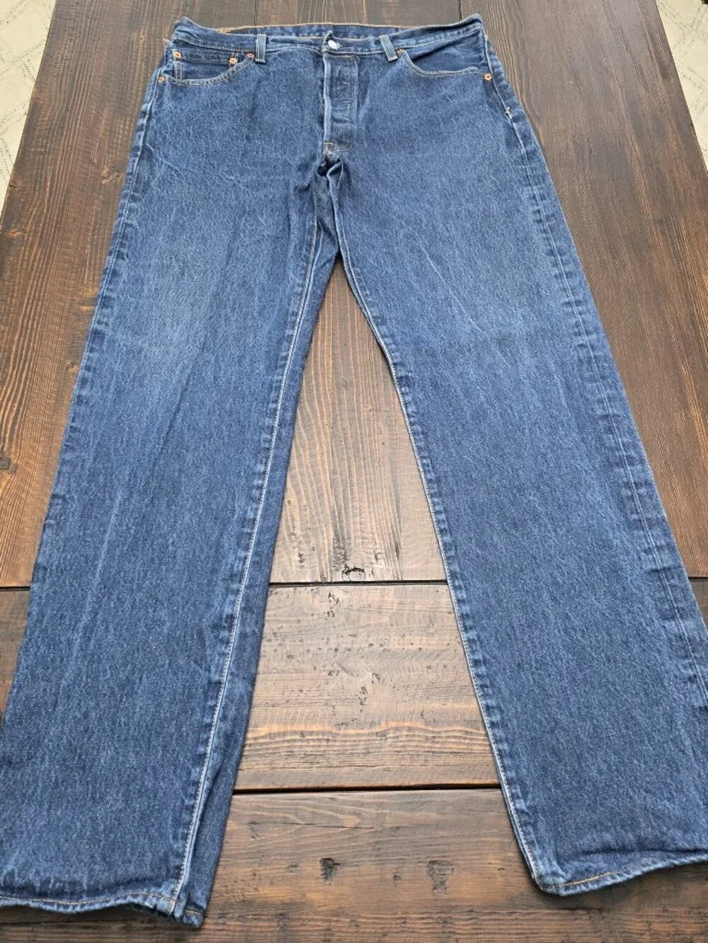 Lot of 2 Levis 501 Mens Jeans 36x34 Original Fit Blue Denim Button Fly Bundle